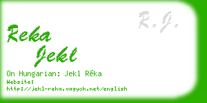 reka jekl business card