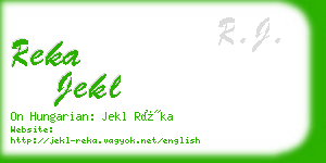 reka jekl business card